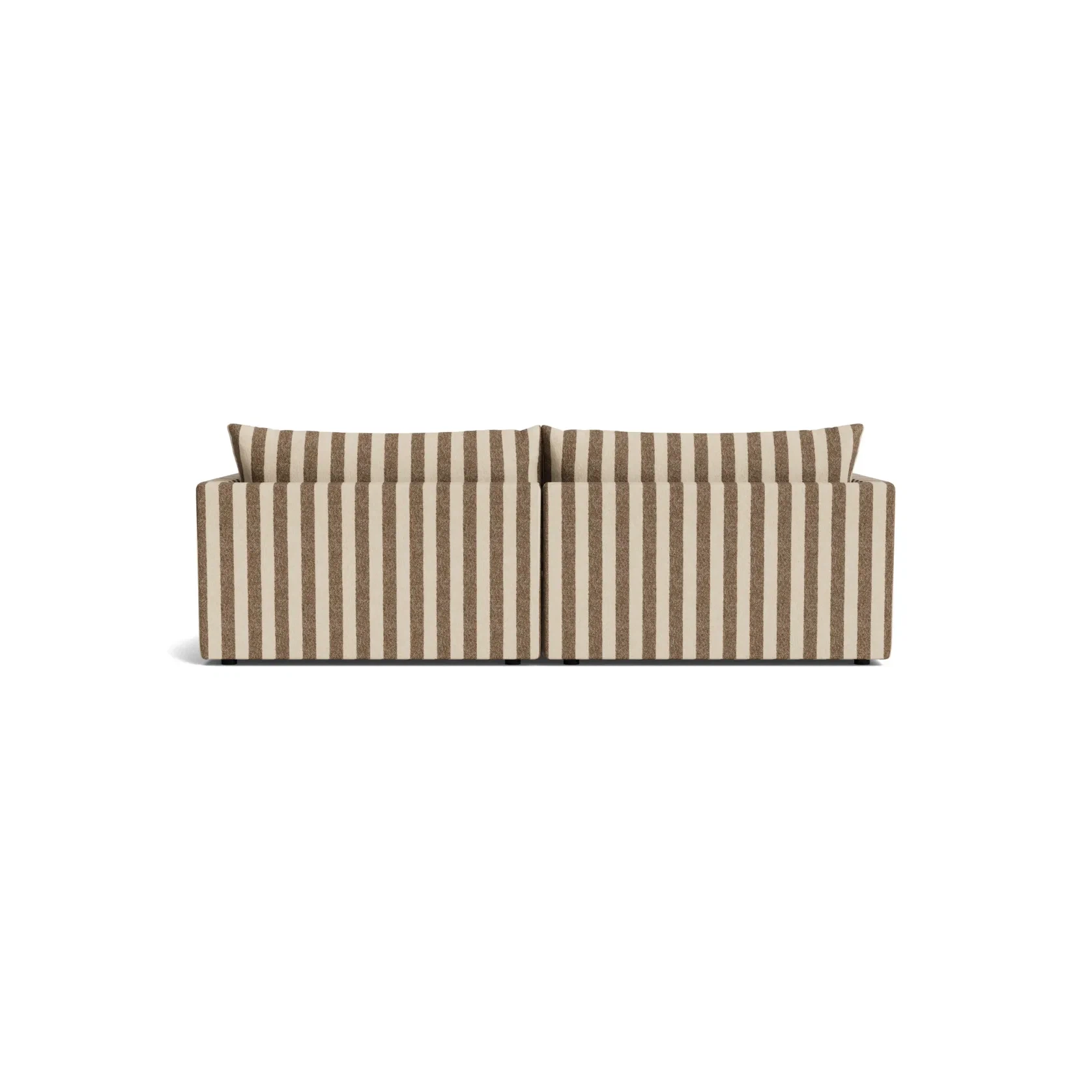 Sidney Slipcover 4 Seater Chaise Sofa - Marnie Coconut Stripe gallery detail image