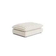 Sidney Slipcover Ottoman - Marnie Sand Stripe gallery detail image