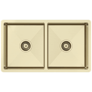 Brushed Brass Gold Madison 775x450 Double Bowl Sink gallery detail image