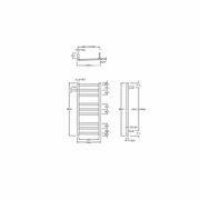 Square Heated Towel Ladder 900x400mm gallery detail image