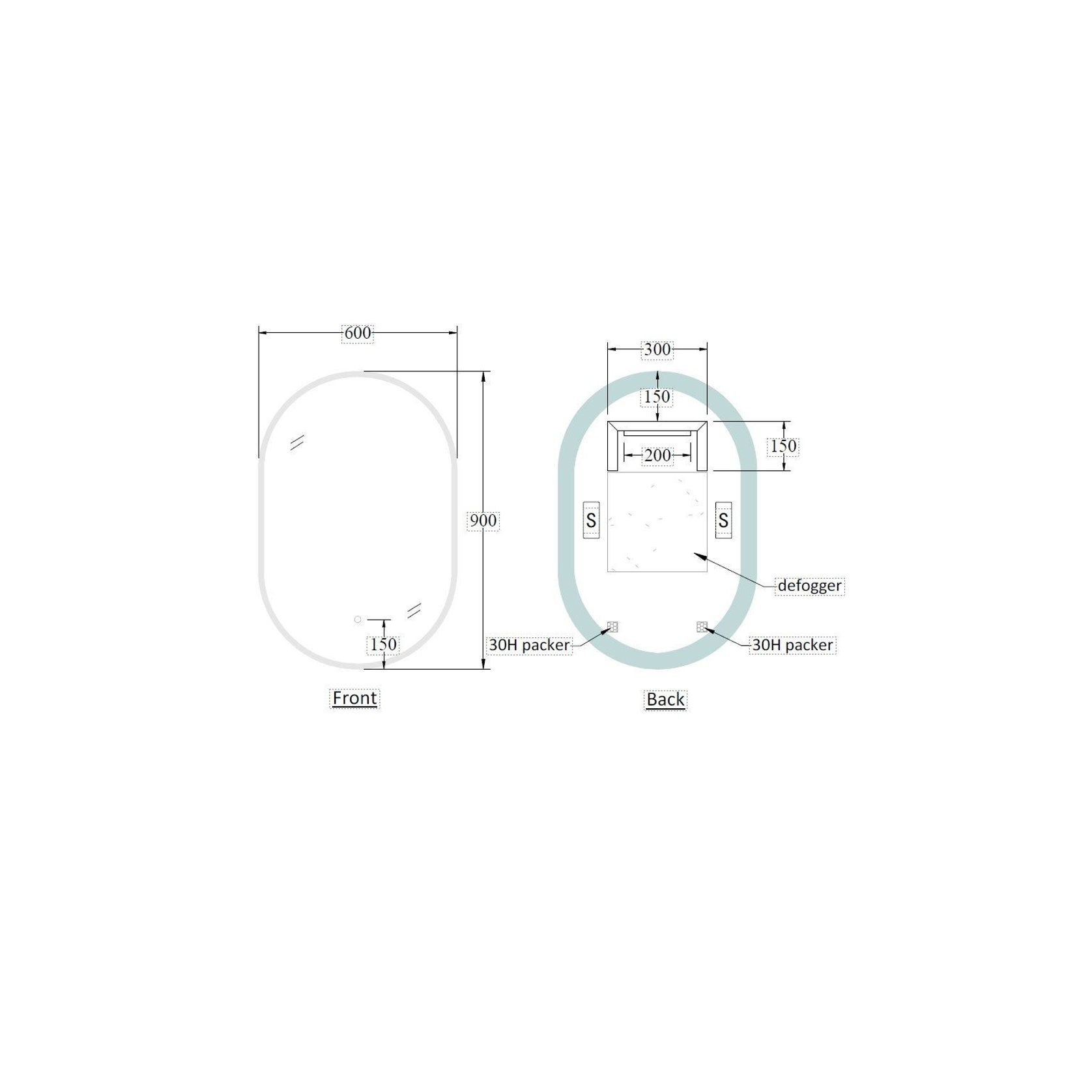 Code Solace Oval Led Mirror gallery detail image