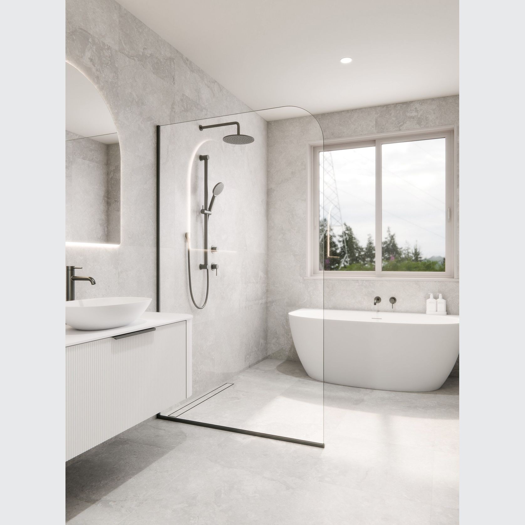 Code Pillar Shower Screen Glass Range | 1200MM gallery detail image