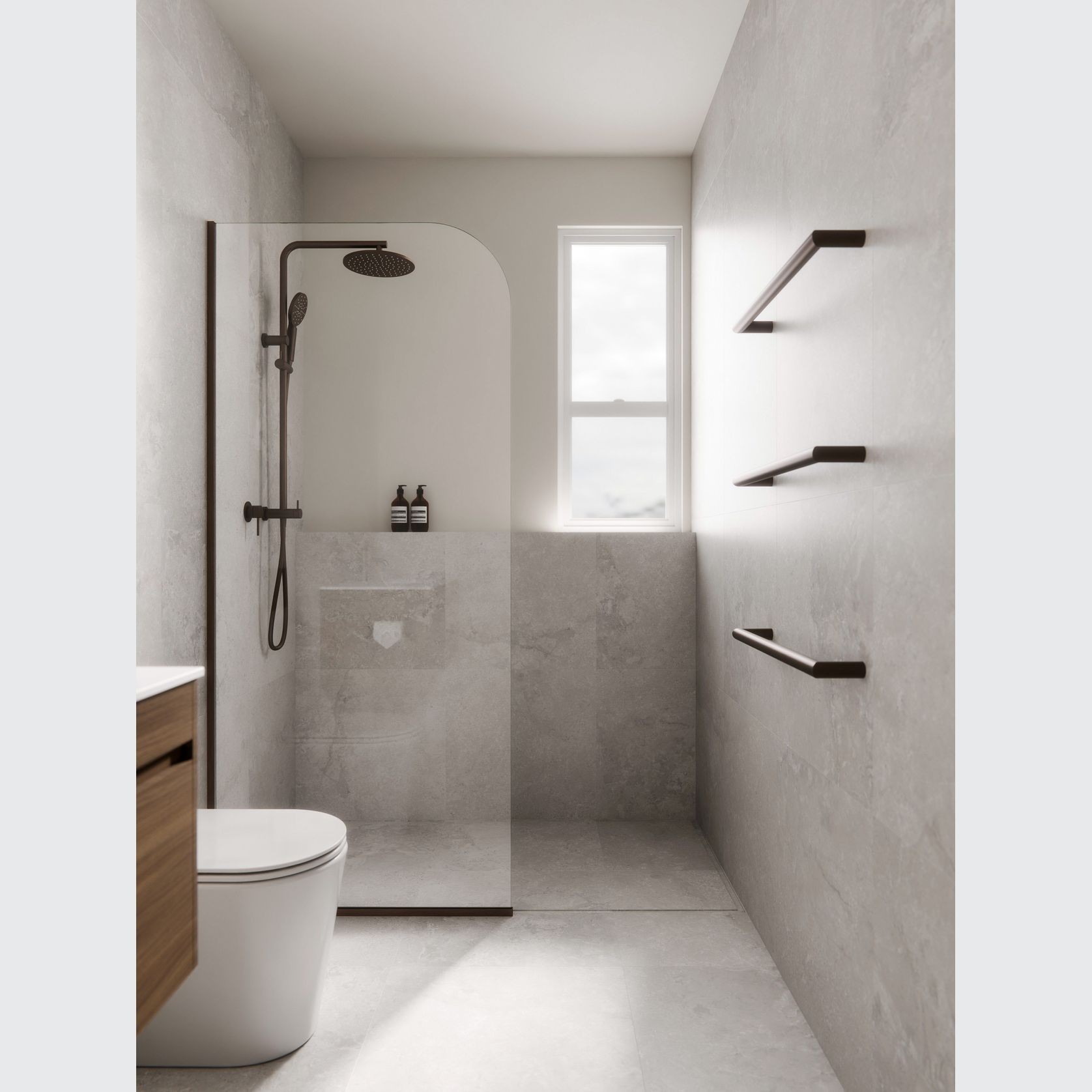 Code Pillar Shower Screen Glass Range | 900mm gallery detail image