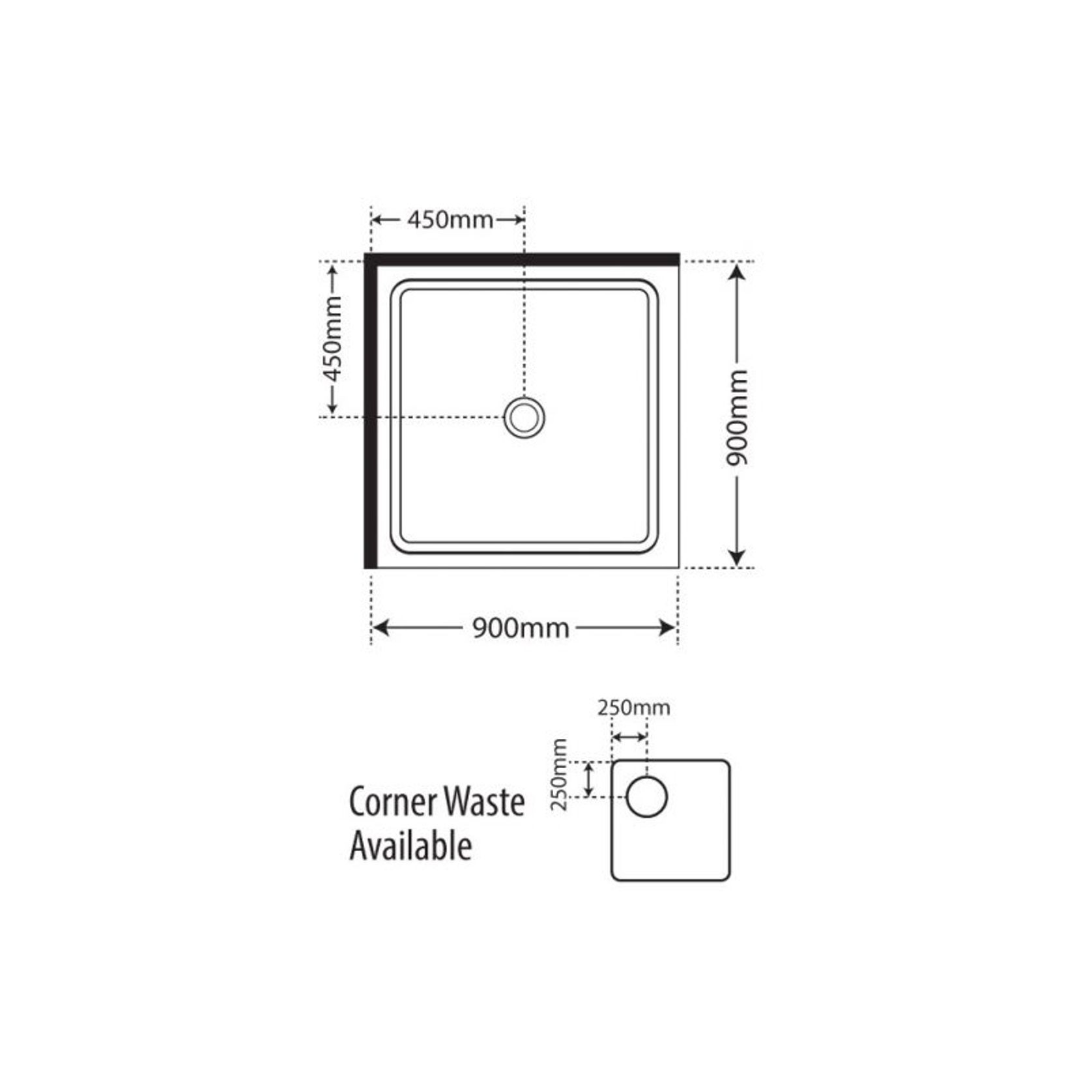 Adjustable Frameless Pivot Square 900 gallery detail image