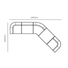 Stretch Large Angled Gap Sofa - Copenhagen Grey gallery detail image