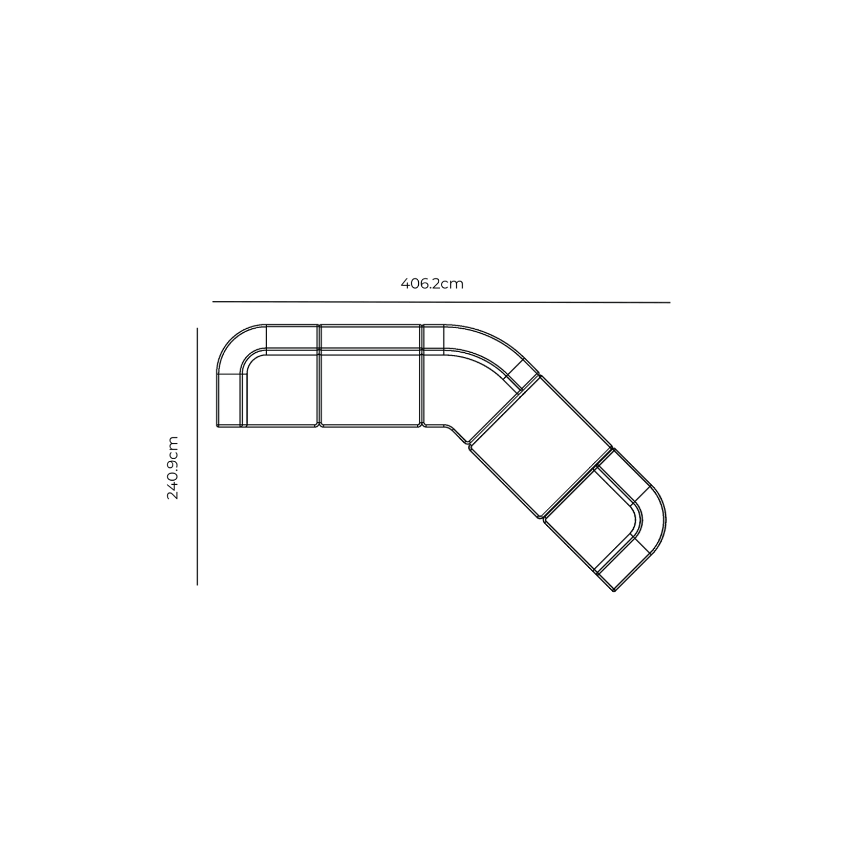 Stretch Large Angled Gap Sofa - Corduroy Cocoa gallery detail image