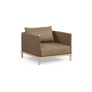 Lonnie Outdoor Armchair - Pebble Stripe gallery detail image