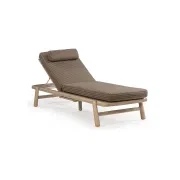 Indra Outdoor Sun Lounge - Pebble Stripe gallery detail image