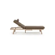 Indra Outdoor Sun Lounge - Pebble Stripe gallery detail image