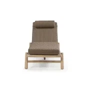 Indra Outdoor Sun Lounge - Pebble Stripe gallery detail image
