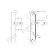 Iver Sarlat Lever on Shouldered Backplate Euro Signature Brass 10712E85 - Customise to your need gallery detail image