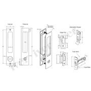 Iver Rectangular Flush Pull Privacy Set Signature Brass for Sliding Doors 21411P *Pair* gallery detail image