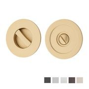 Iver Sliding Door Pull Round Privacy - Available in Various Finishes gallery detail image