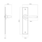 Iver Annecy Door Lever on Chamfered Backplate Bronzed Brass - Customise to your needs gallery detail image
