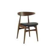 Tricia Dining Chair - Walnut + Black gallery detail image
