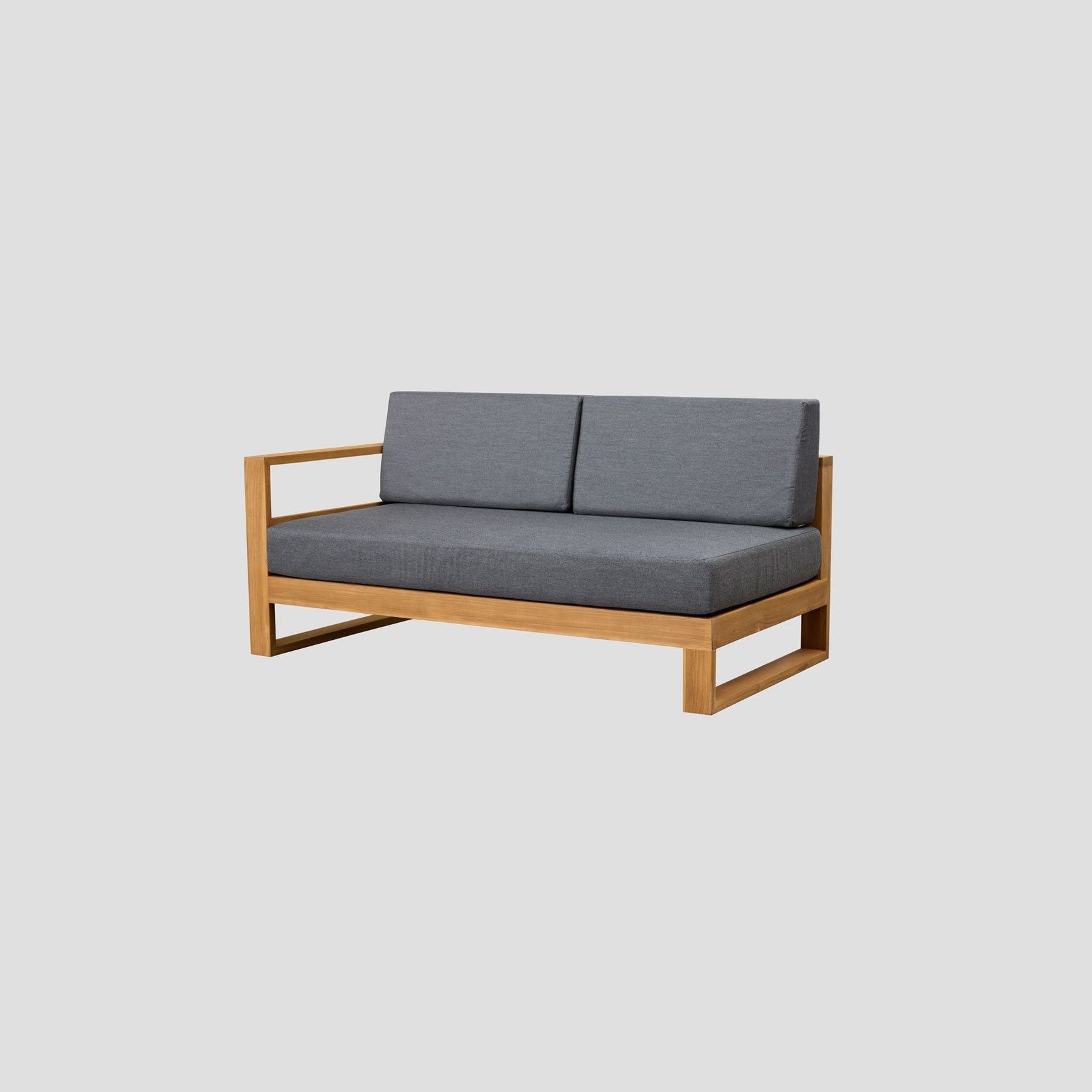 Tasman Teak Double Right Arm Section gallery detail image