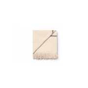 Ruanui Station Lambswool Throw -  Waitoka White & Brown gallery detail image