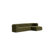 Berg 4 Seater RHF Chaise Sofa - Eden Leaf gallery detail image