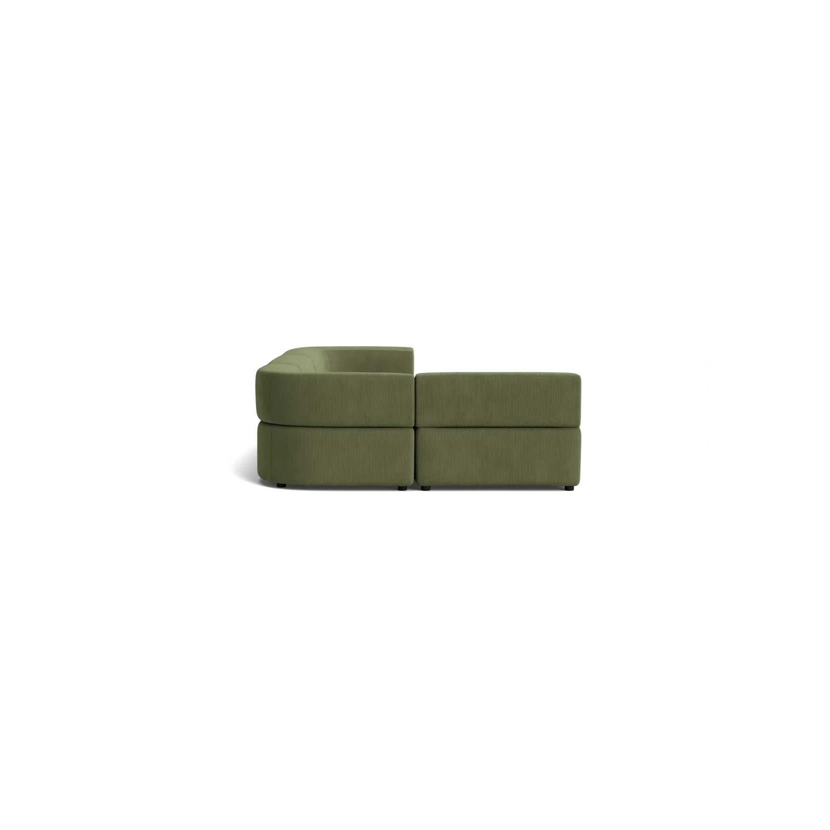 Stretch 4 Seater Open Chaise Sofa - Corduroy Forest gallery detail image