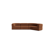 Stretch Closed Angle Sofa - Corduroy Cocoa gallery detail image
