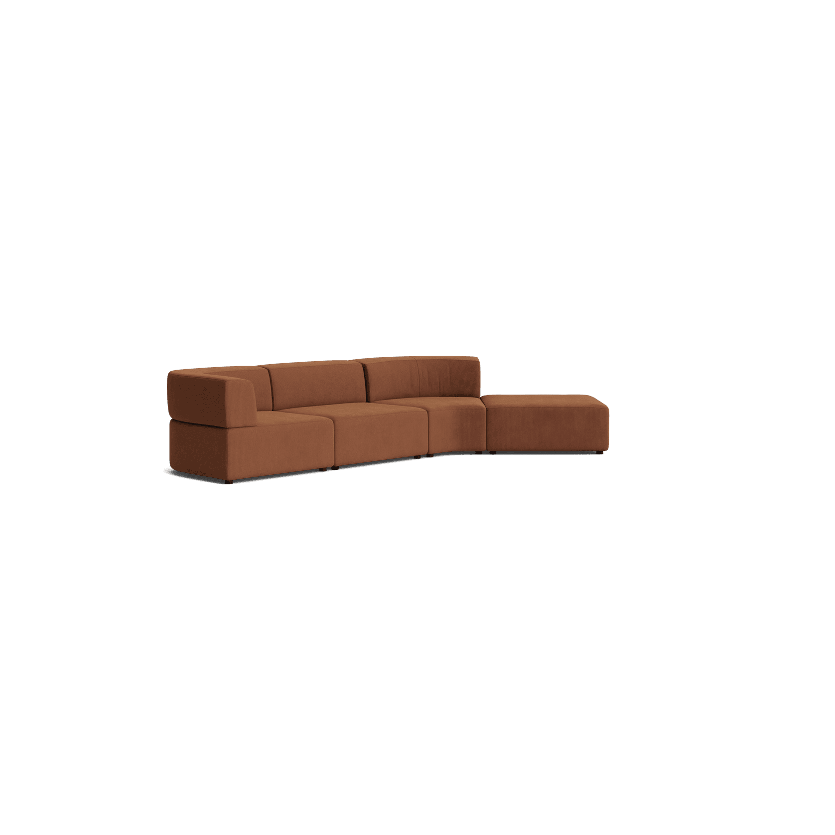 Stretch Open Angled Sofa - Corduroy Cocoa gallery detail image