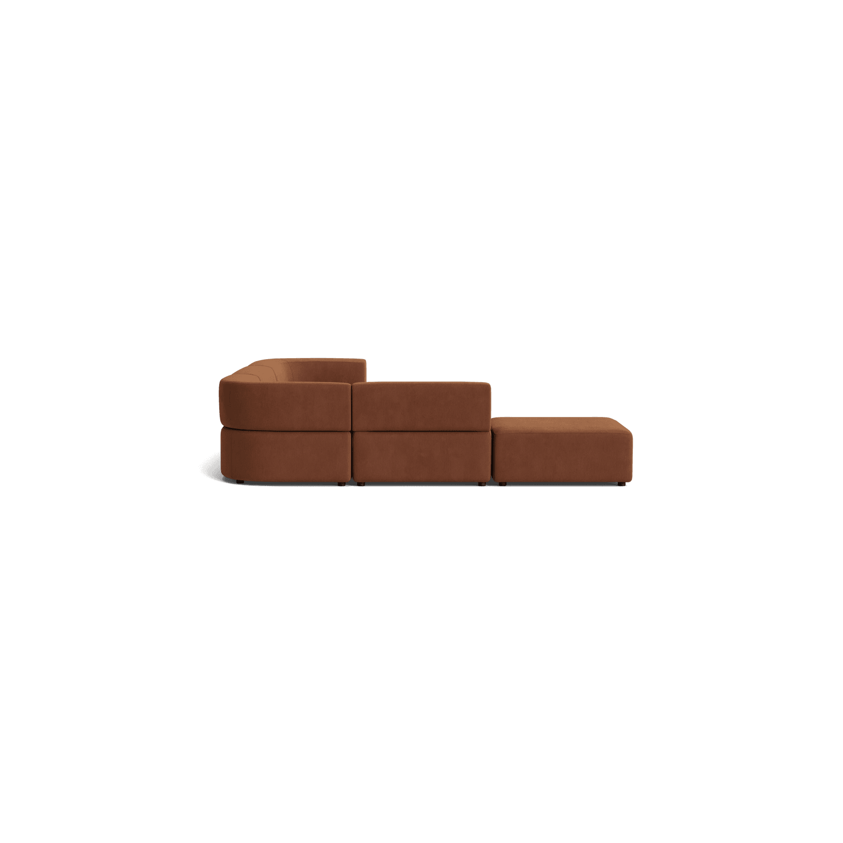 Stretch Open Corner Sofa - Corduroy Cocoa gallery detail image