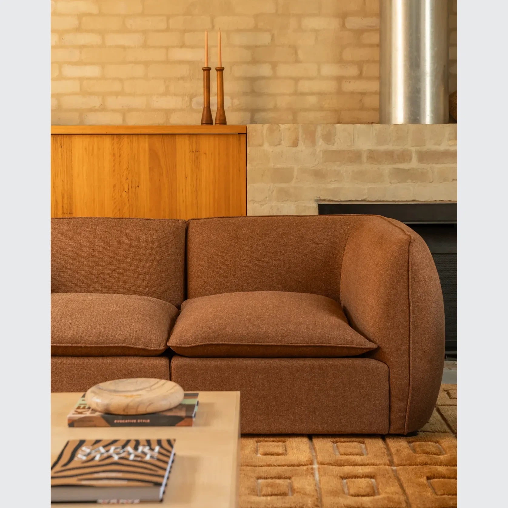 Muro Corner Sofa - Fossil Chocolate gallery detail image
