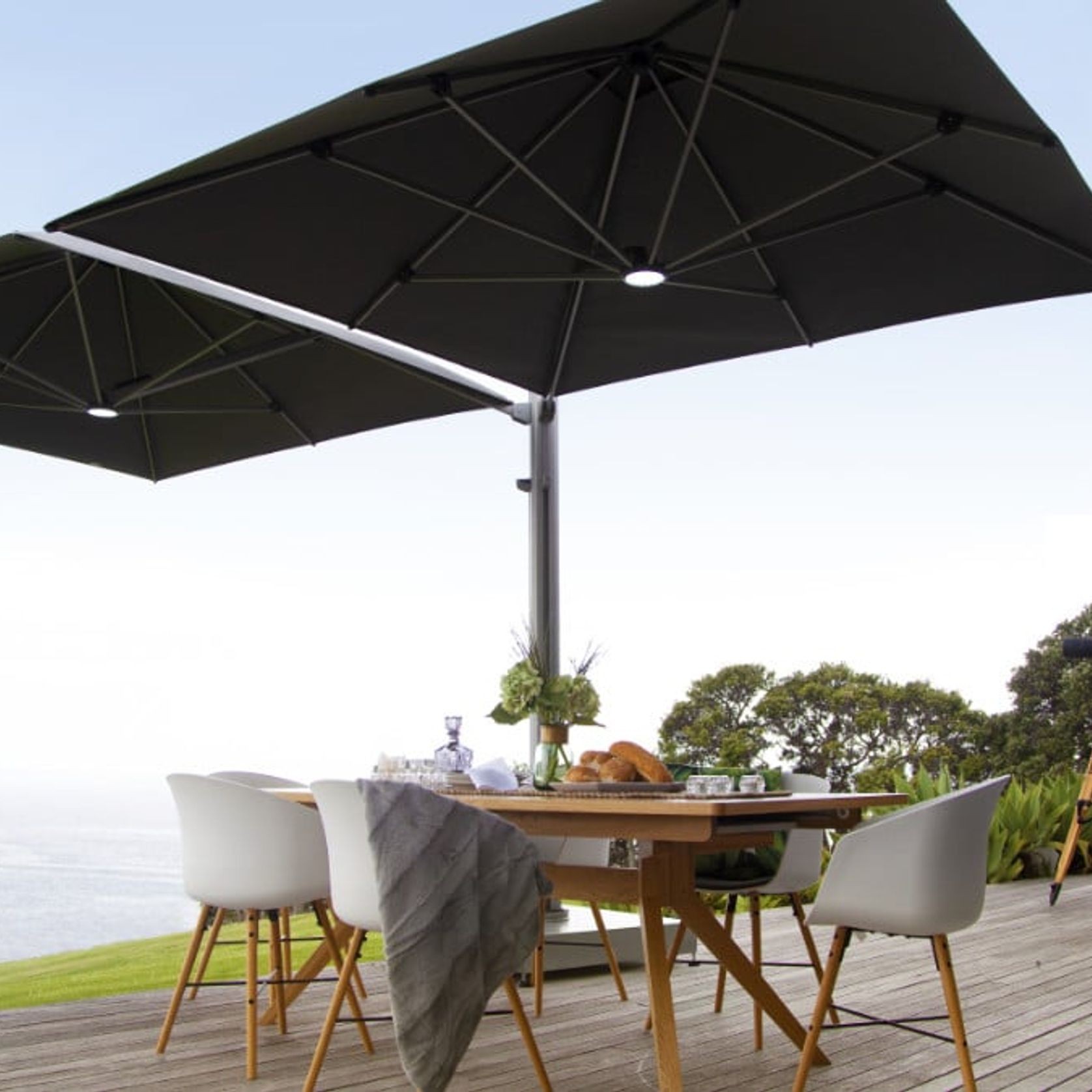 Shadowspec Unity Multi-Canopy Cantilever Umbrella gallery detail image