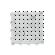 Basketweave, Calacatta/Nero Marquina Honed gallery detail image