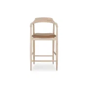 Profile Bar Stool 65cm - Oak / Tan Leather gallery detail image