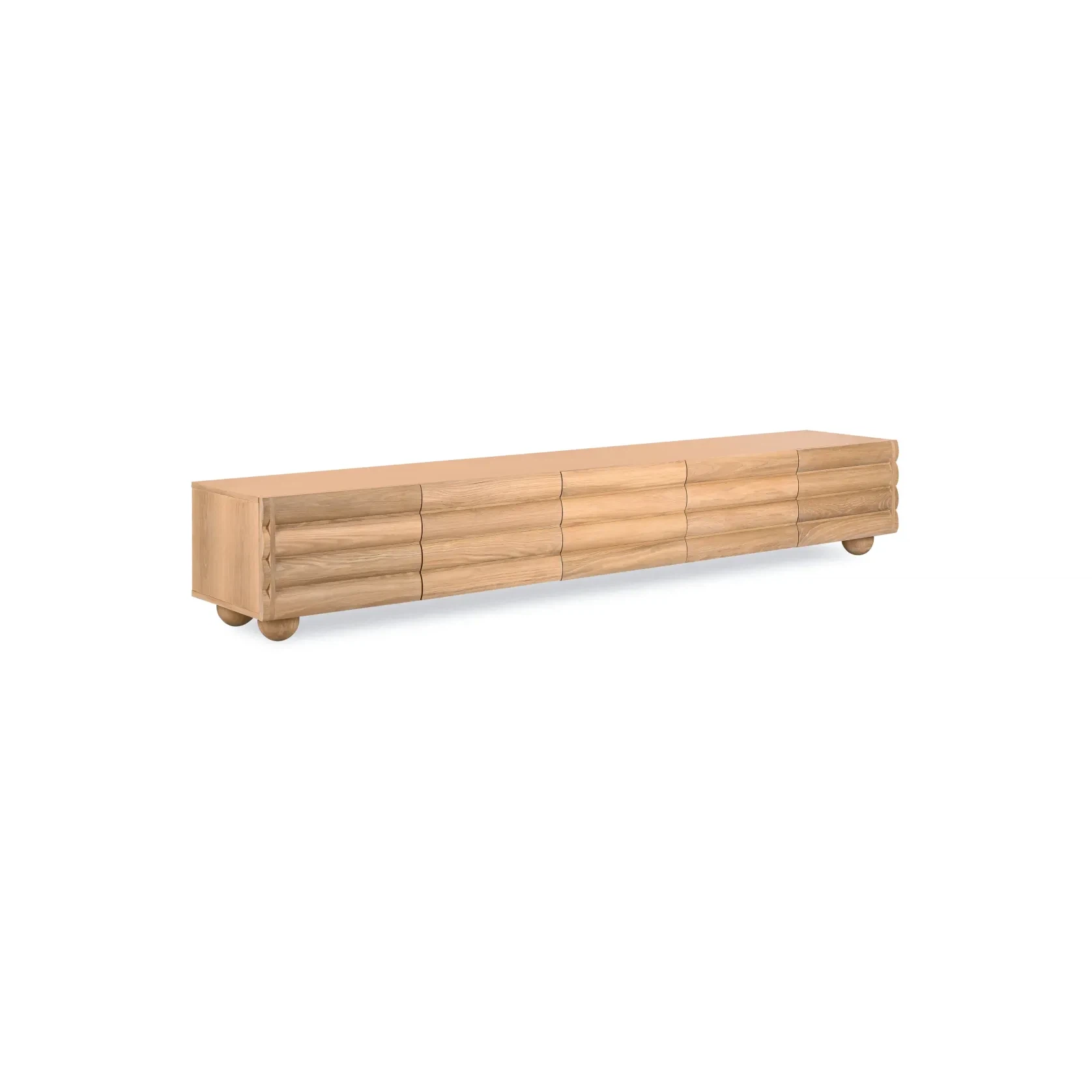 Flow Entertainment Unit 260cm - Oak gallery detail image