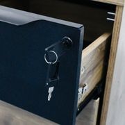 Daxton Mobile Cabinet 41cm - Warm Oak & Black gallery detail image