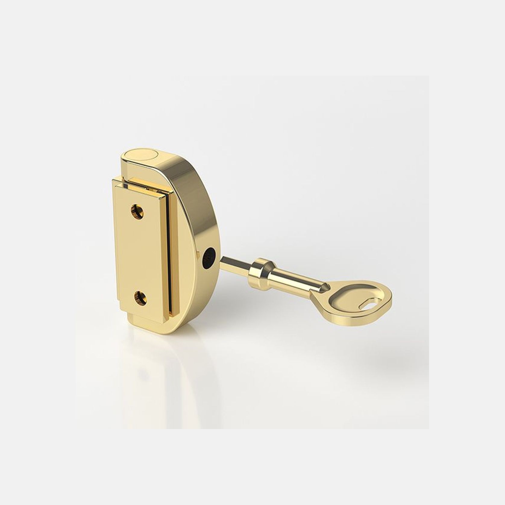 Joseph Giles - Solid Brass Casement Window Lock With Key gallery detail image