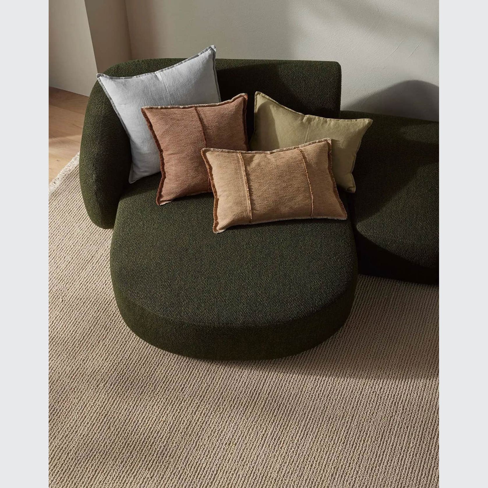 Weave Home Adela Cushion - Haze | Linen Blend gallery detail image