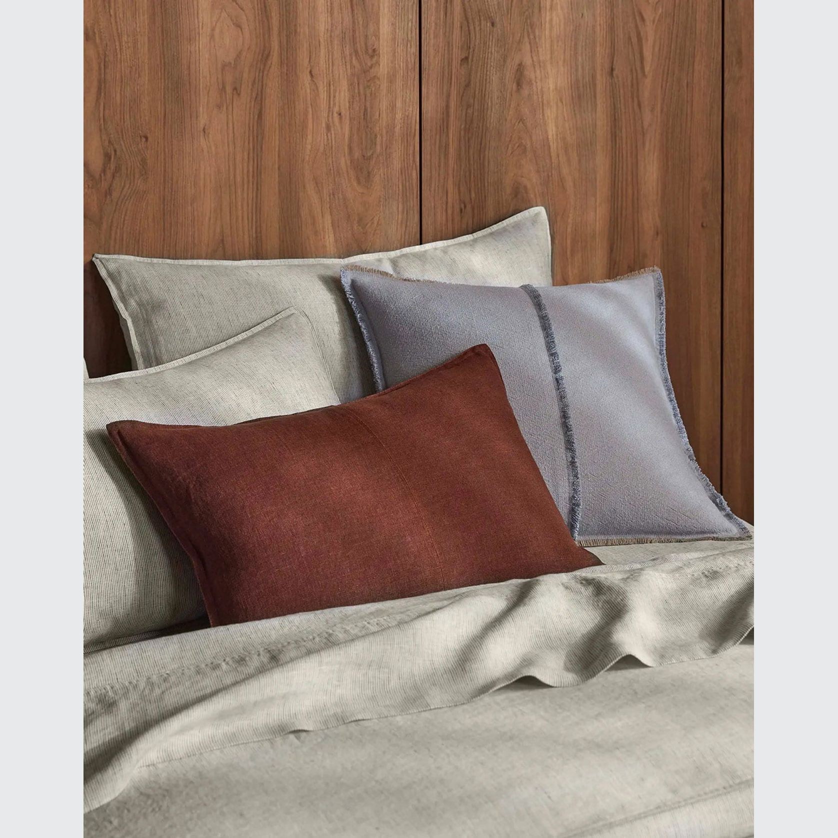 Weave Home Adela Cushion - Haze | Linen Blend gallery detail image
