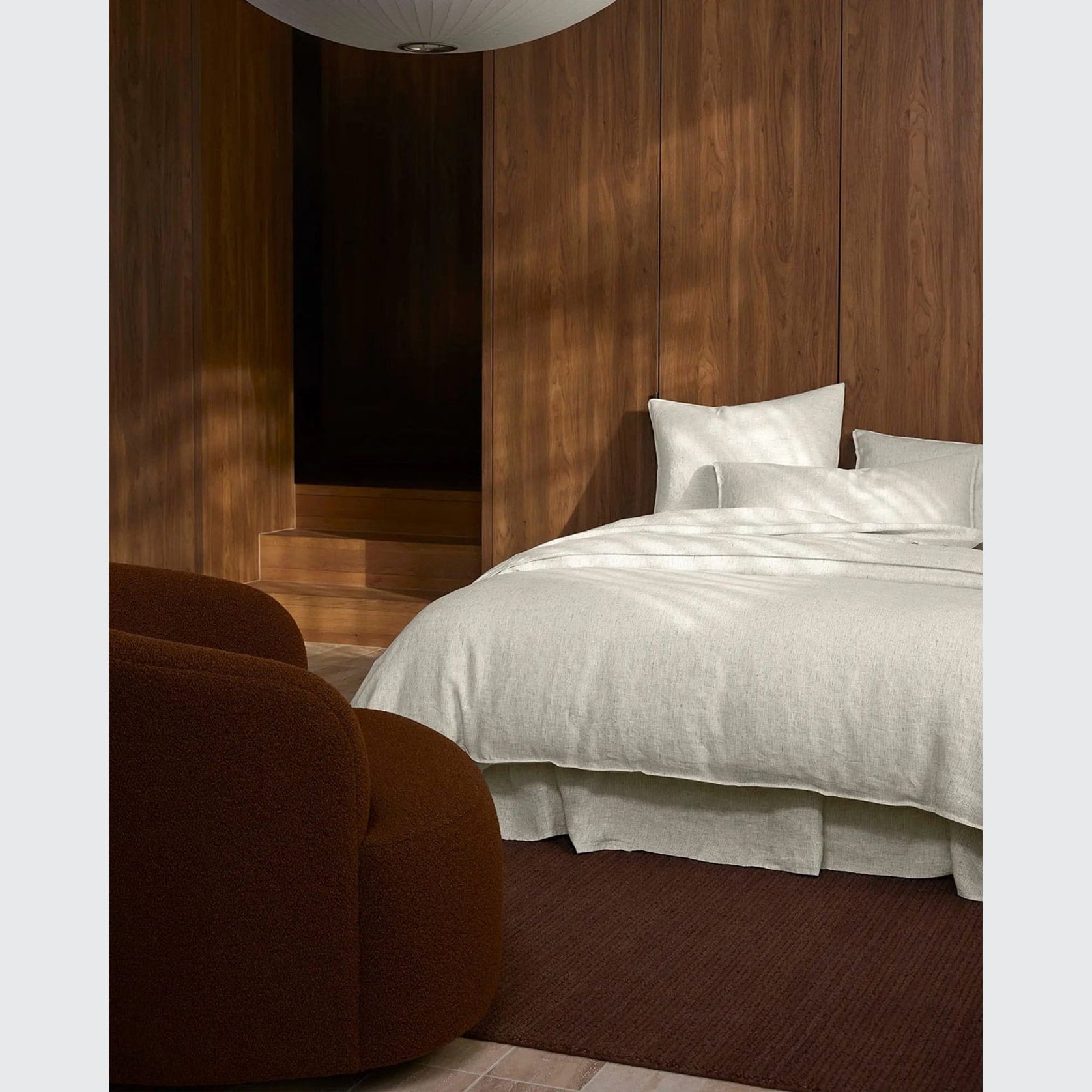 Ravello Linen Quilt Cover - Savanna Pinstripe| Weave Home gallery detail image