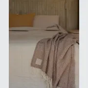 Weave Home Magnus Throw Blanket - Cocoa | 100% Wool gallery detail image