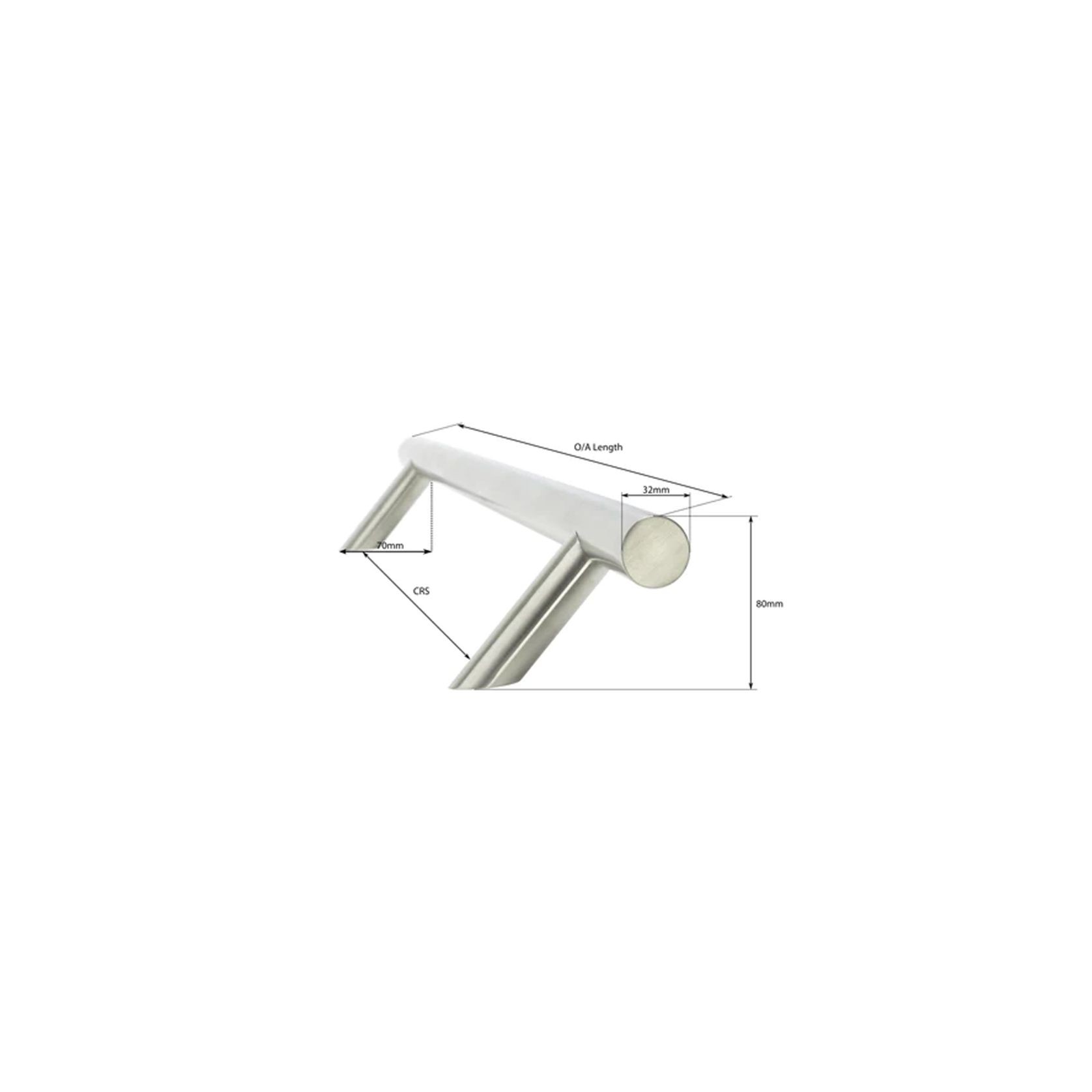 Zanda Omega Offset Round Door Pull Handle gallery detail image