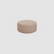 SUNBRELLA ROUND POUF OTTOMAN - TAUPE CHINE gallery detail image