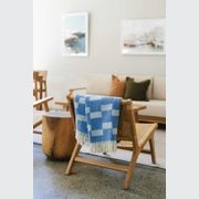 Ruanui Station Lambswool Throw - Backtrap Blue gallery detail image