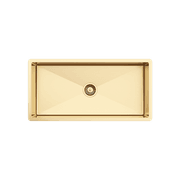 Brushed Brass Gold Seville 900x450 XXLarge Single Bowl Sink gallery detail image