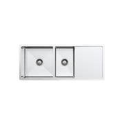 Logan 1075x450 Single & Qtr Bowl with Drain Board Sink gallery detail image