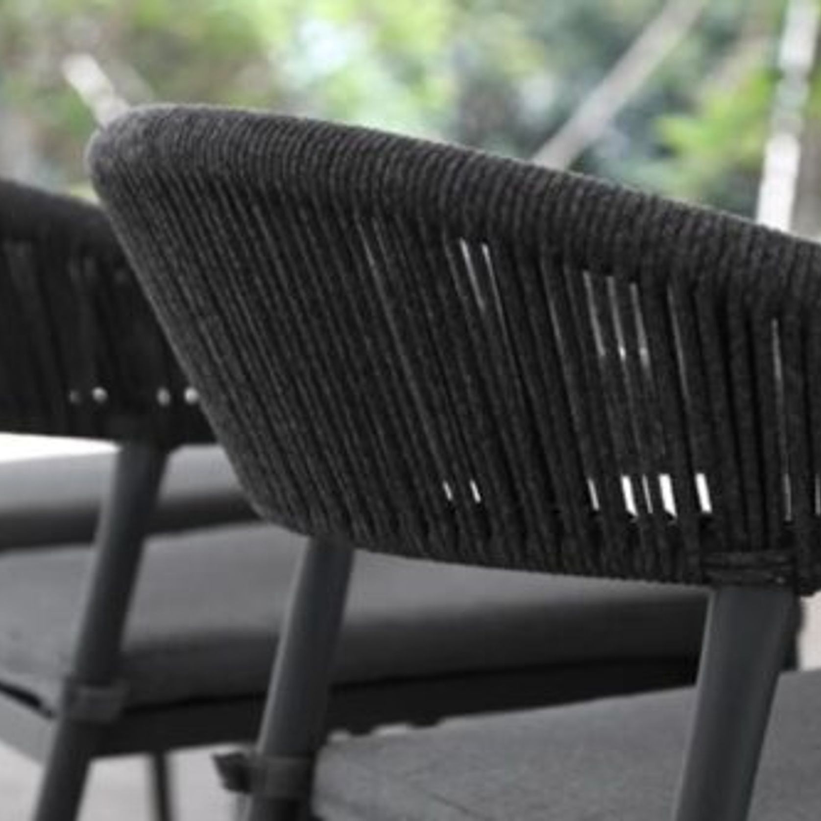 Cove Round Ceramic Table with Cove Chairs 5pc Set  - Charcoal gallery detail image
