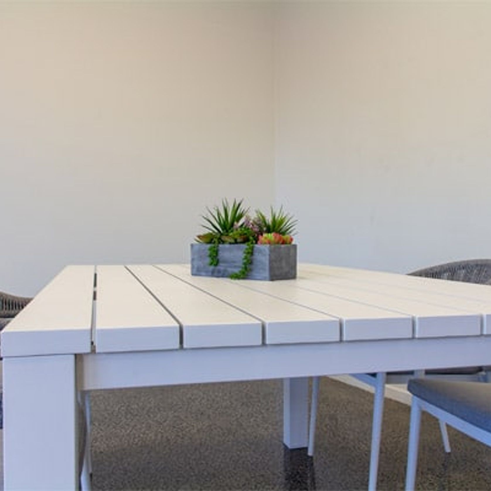 Cove Outdoor Dining Table 220cm | White gallery detail image