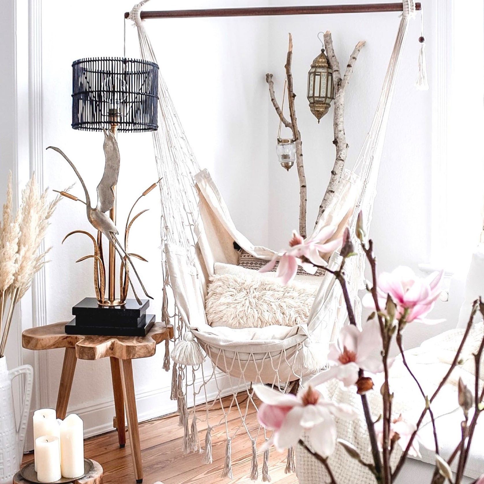 Aruba | Cream Hammock Hanging Chair gallery detail image