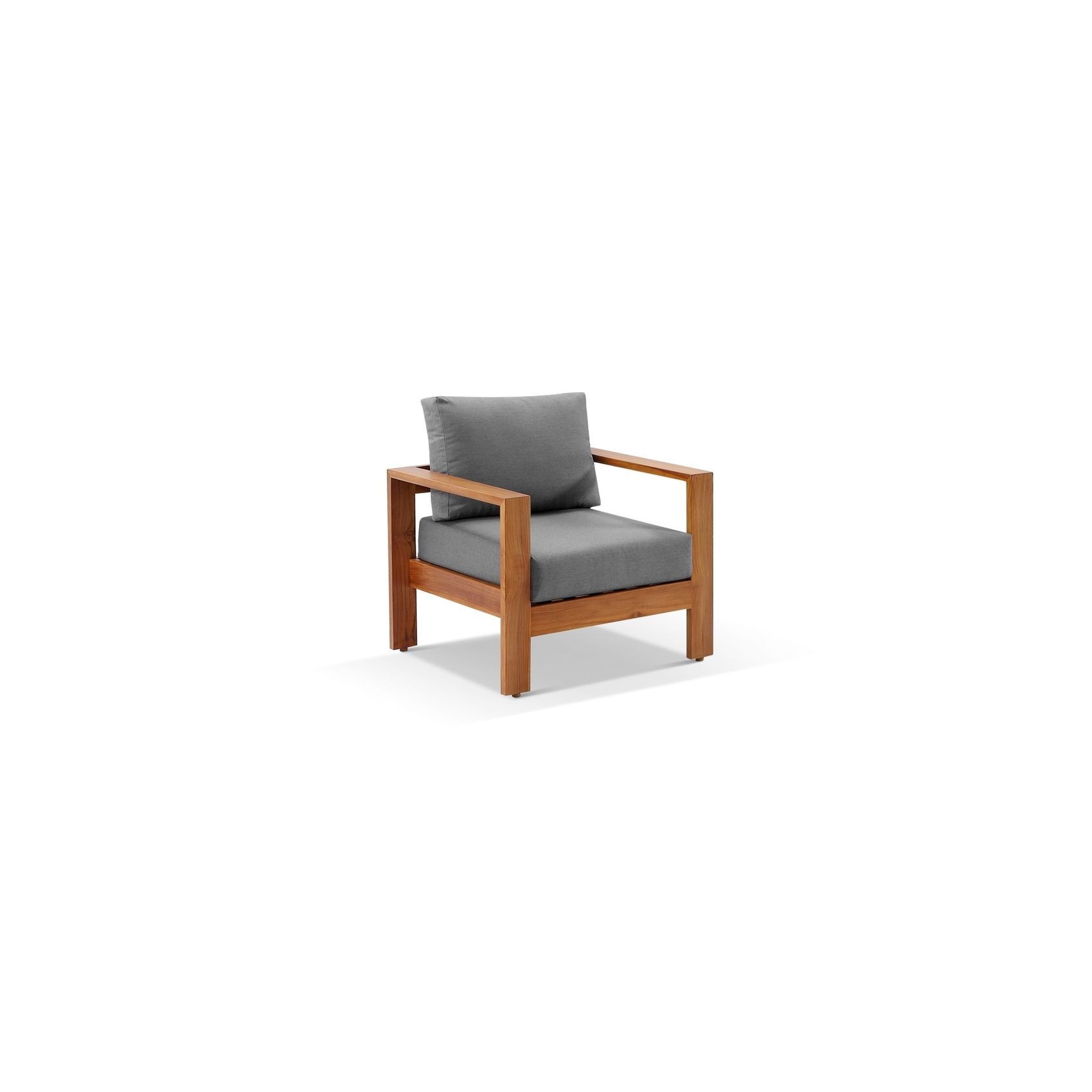 Delta 4pc Teak Lounge Set - Charcoal Sunbrella gallery detail image