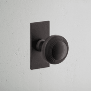 Corston Poplar Short Plate Door Knob gallery detail image