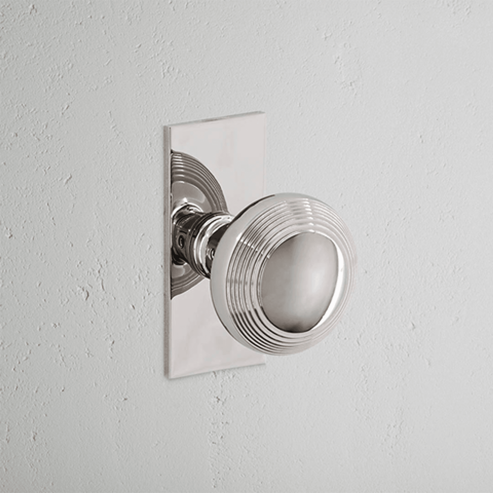 Corston Poplar Short Plate Door Knob gallery detail image