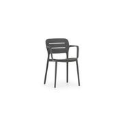 Grace Resin Arm Dining Chair - Charcoal gallery detail image
