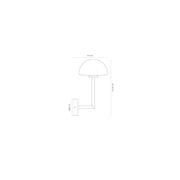Orb Dome Long Arm Wall Light gallery detail image